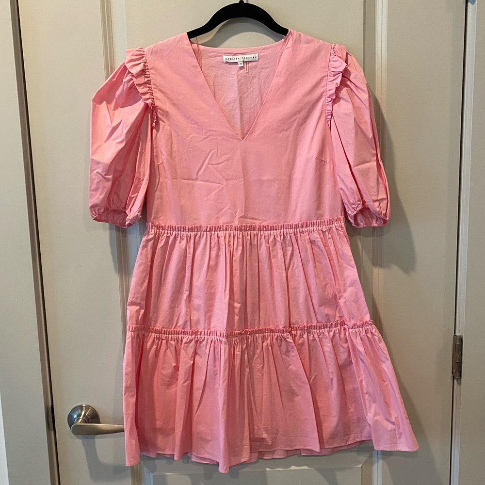 English Factory Pink Ruffle Mini Dress - Picture 3 of 5